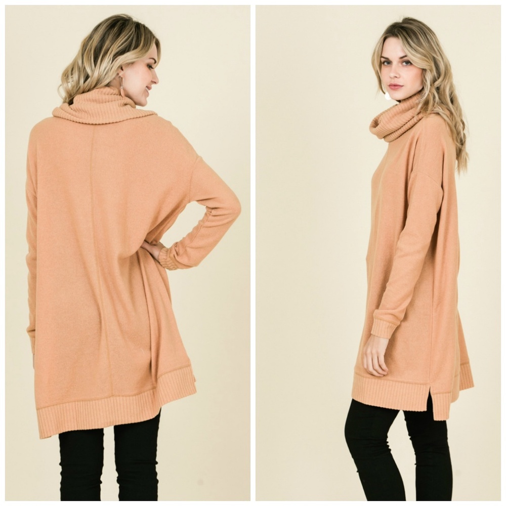 Café Latte Kisses Turtleneck Sweater - Picture 3 of 4